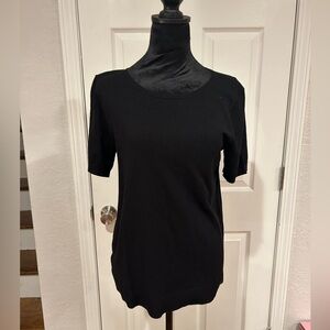 LOFT Black Short Sleeve Top Size Small